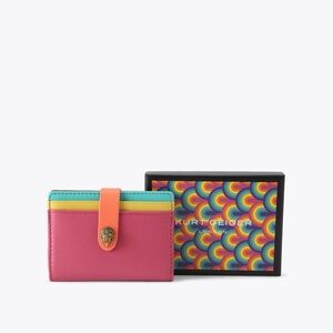 New Kurt Geiger London Kensington Color-block Leather Multicard Holder